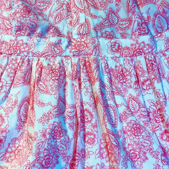 Victoria’s Secret Cottage Core Cotton Pink Floral Dress with Elastic Waist Sz 6 - Picture 7 of 10